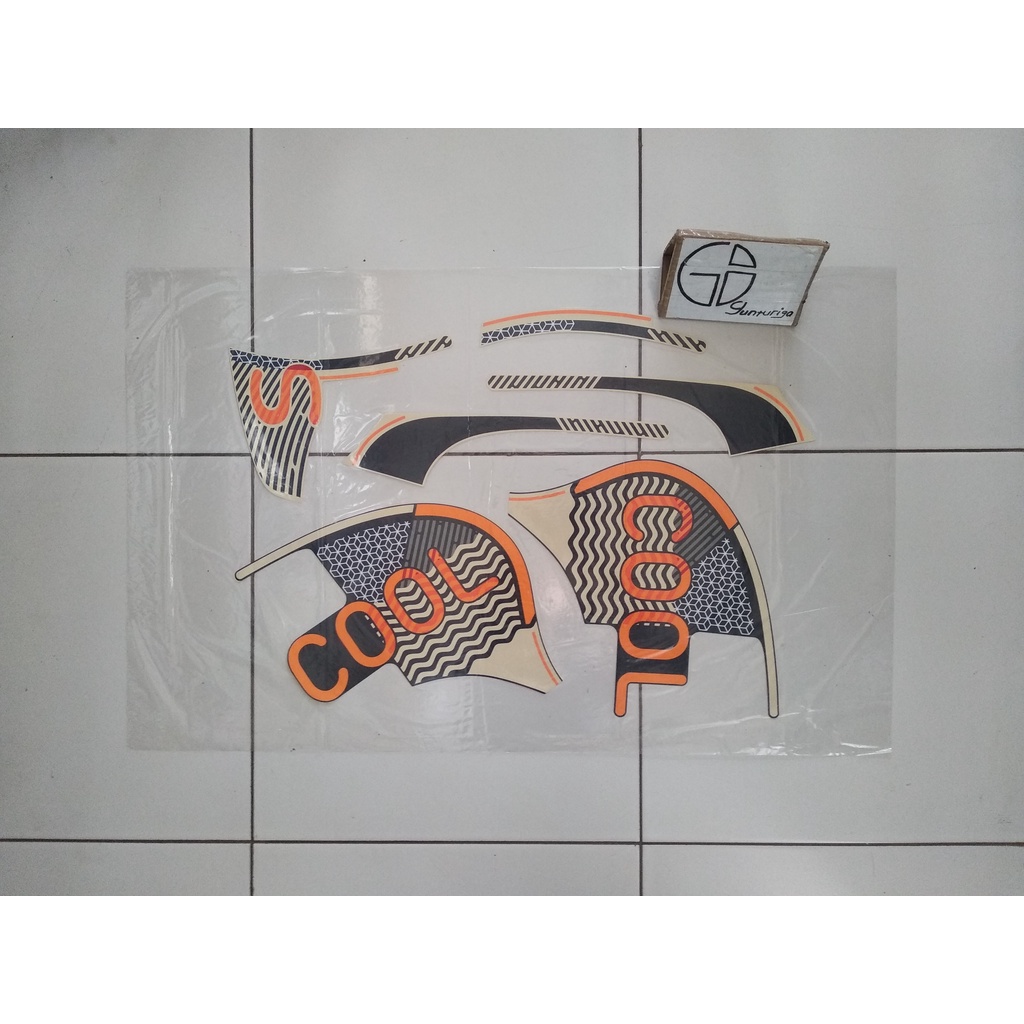 Striping Sticker Lis Honda Scoopy 2021 2022 Biru Cream Original