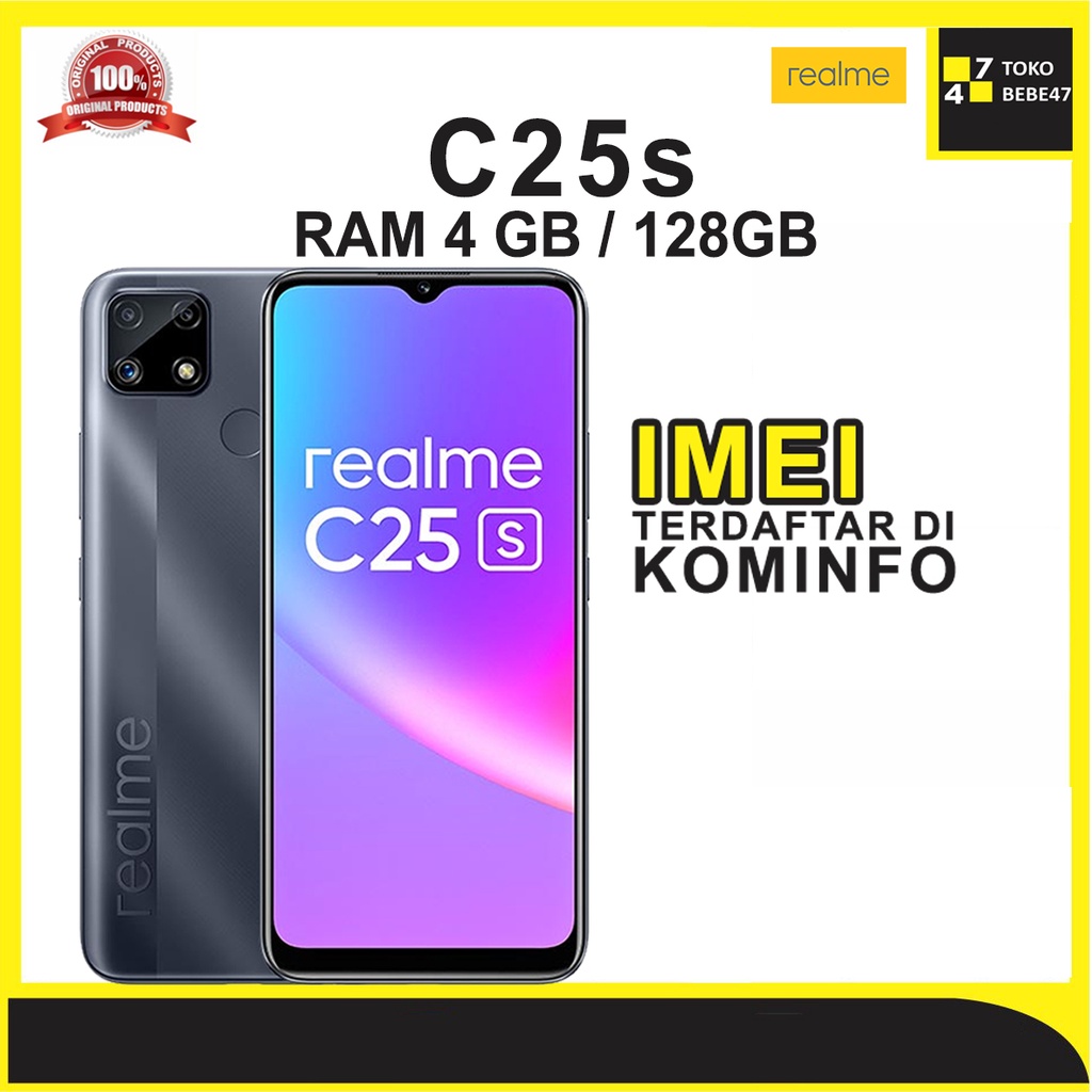 REALME C25S RAM 4/128 GB GARANSI RESMI REALME C25 S RAM 4GB ROM 128GB ASLI
