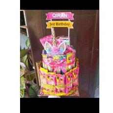 

kue tar snack / kue ulang tahun ciki ciki 2 susun / kado ulang tahun
