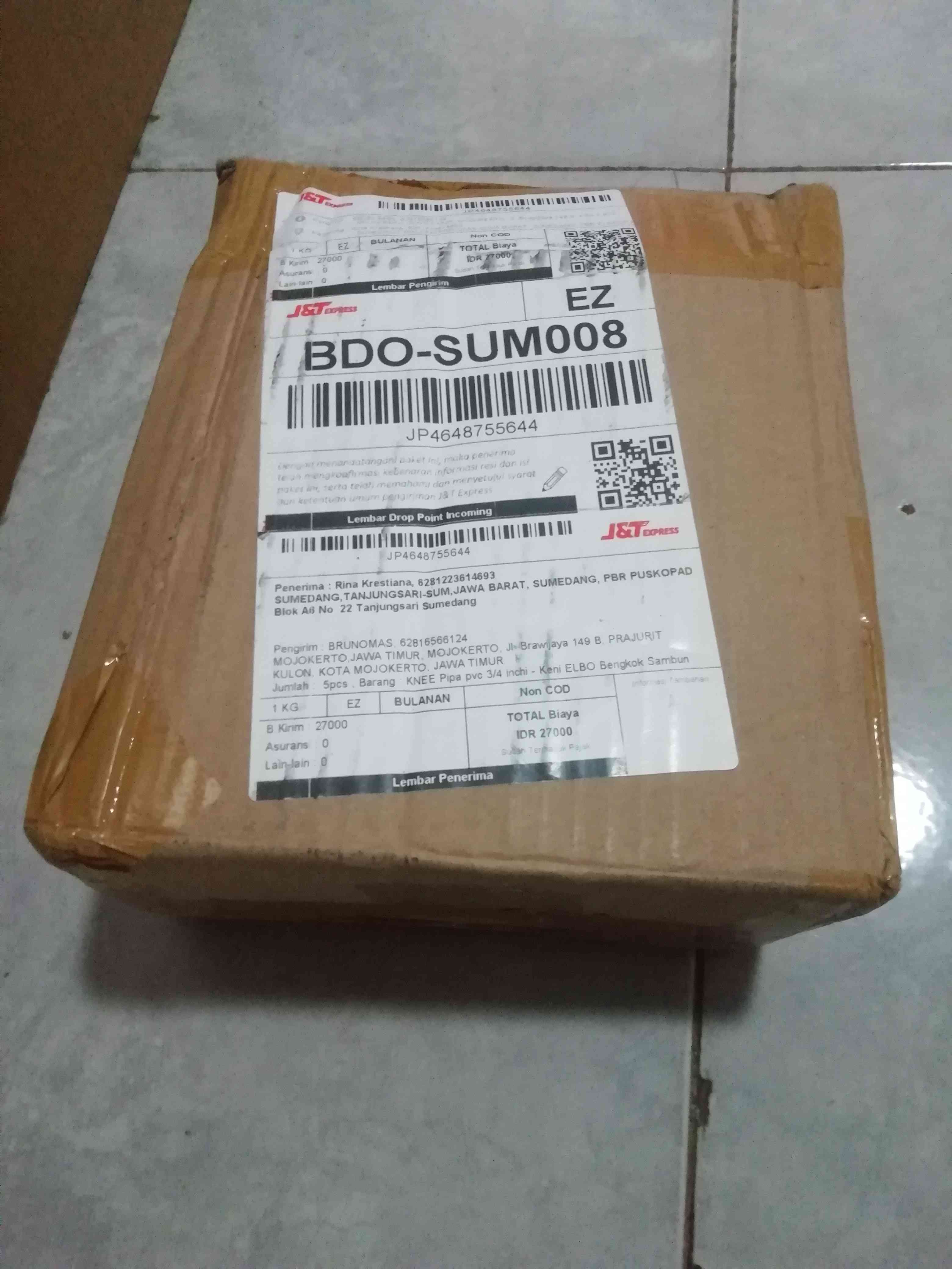 Tutup Pipa Pvc - Dop 2.1/2 Inchi - Tutup Pvc Tanpa Drat