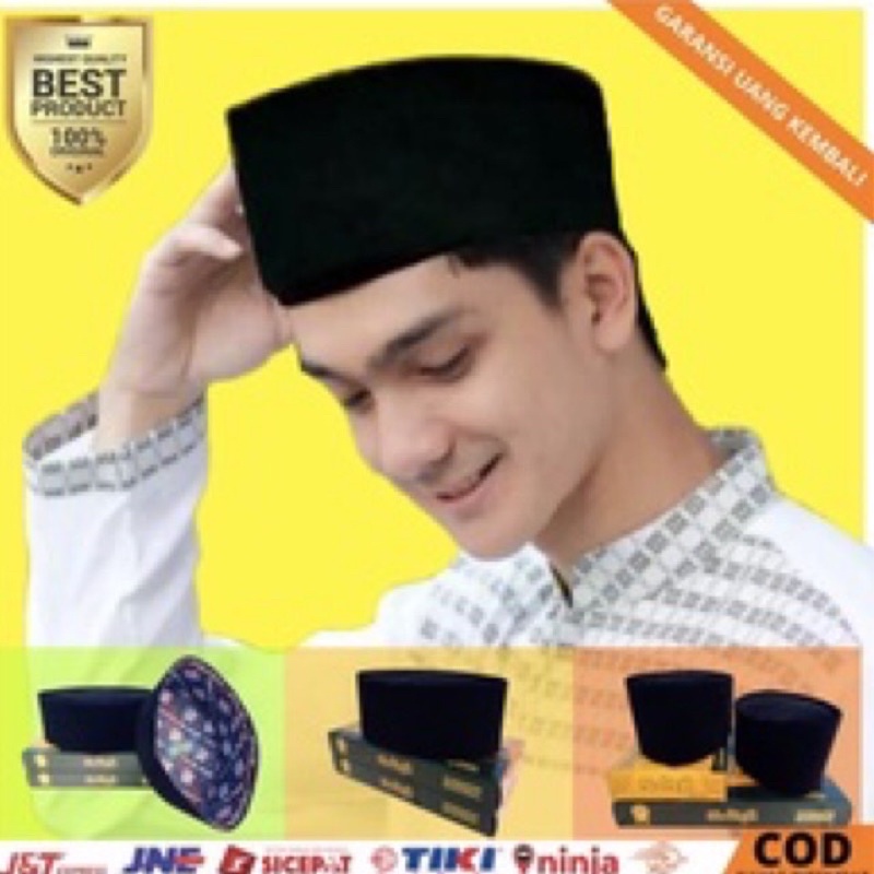 COD PECI HITAM TERMURAH MURAH GILA !!!PECI SONGKOK KOPIAH HITAM POLOS PRIA SHOLAT EXCLUSIVE ORIGINAL COD