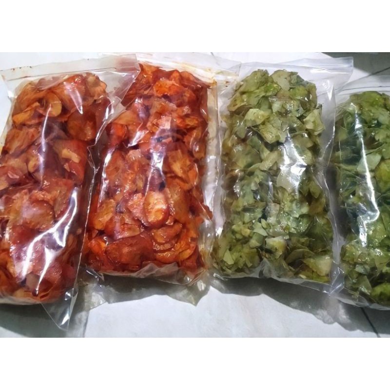 

[Ready] Kripik Singkong Balado Dan Cabe Hijau Lengket (500gr) - Cassava Chips