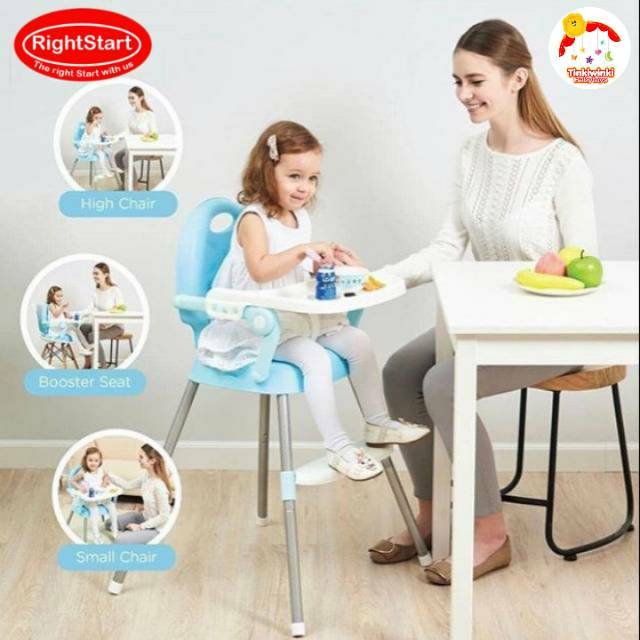 Right start 4 in 1 baby highchair booster baby chair kursi makan bayi