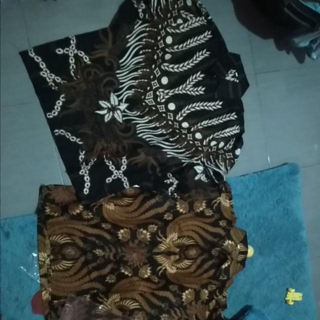 Kemeja Batik Kerja Big Size Jumbo Size Fit Xxl Ld 115 Warna Hitam Putih Casual Formal Kondangan