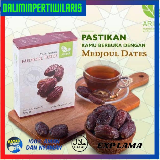 

( BISA COD ) Kurma Medjoul LARGE Grade A ARIHA @500 gram 100% Asli Palestina Medjol Medjool Dates