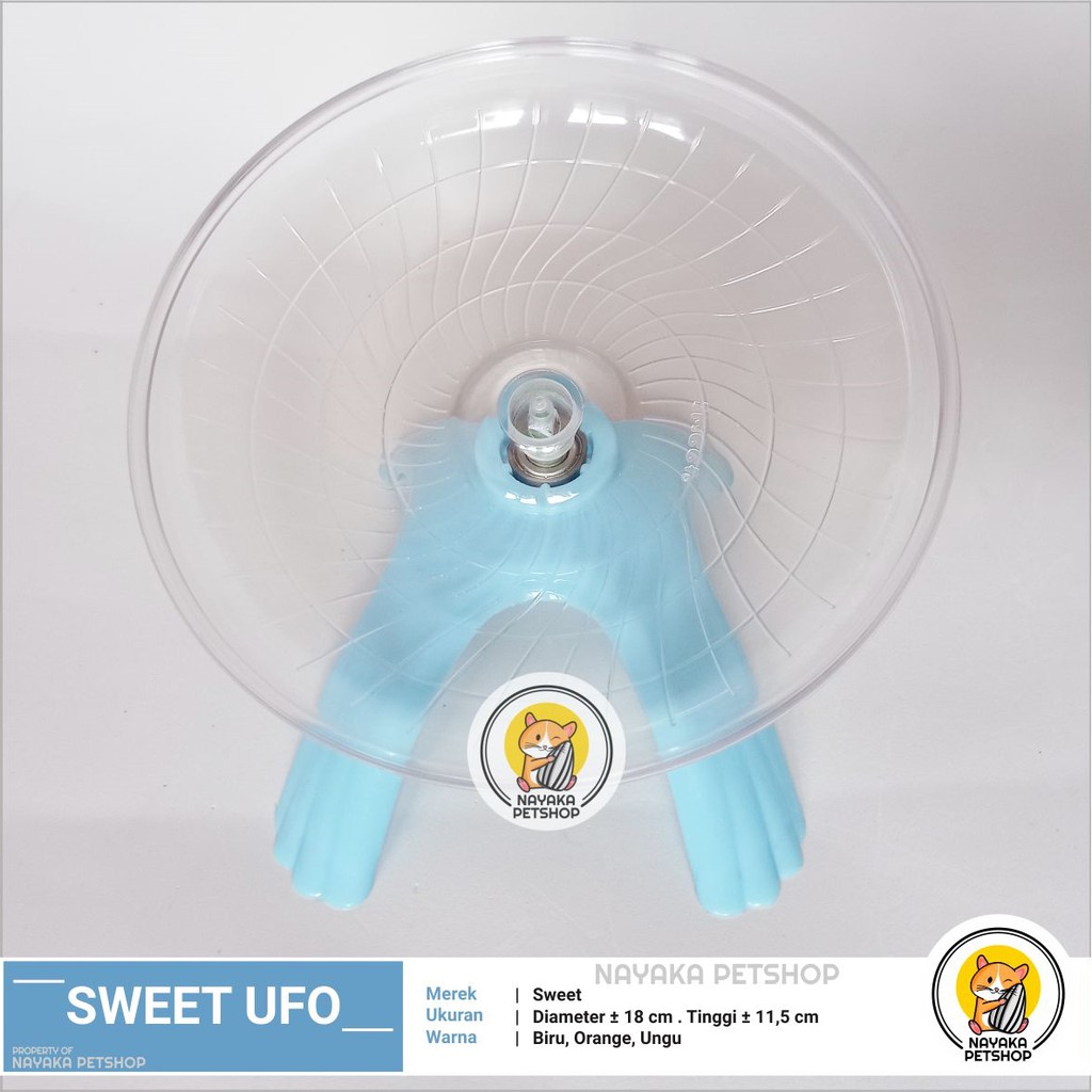 Sweet Ufo Jumbo Flying Saucer Running Wheel Hamster Mainan Hewan