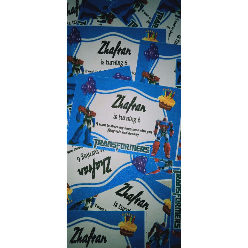 

Label buku sekolah anak transformer