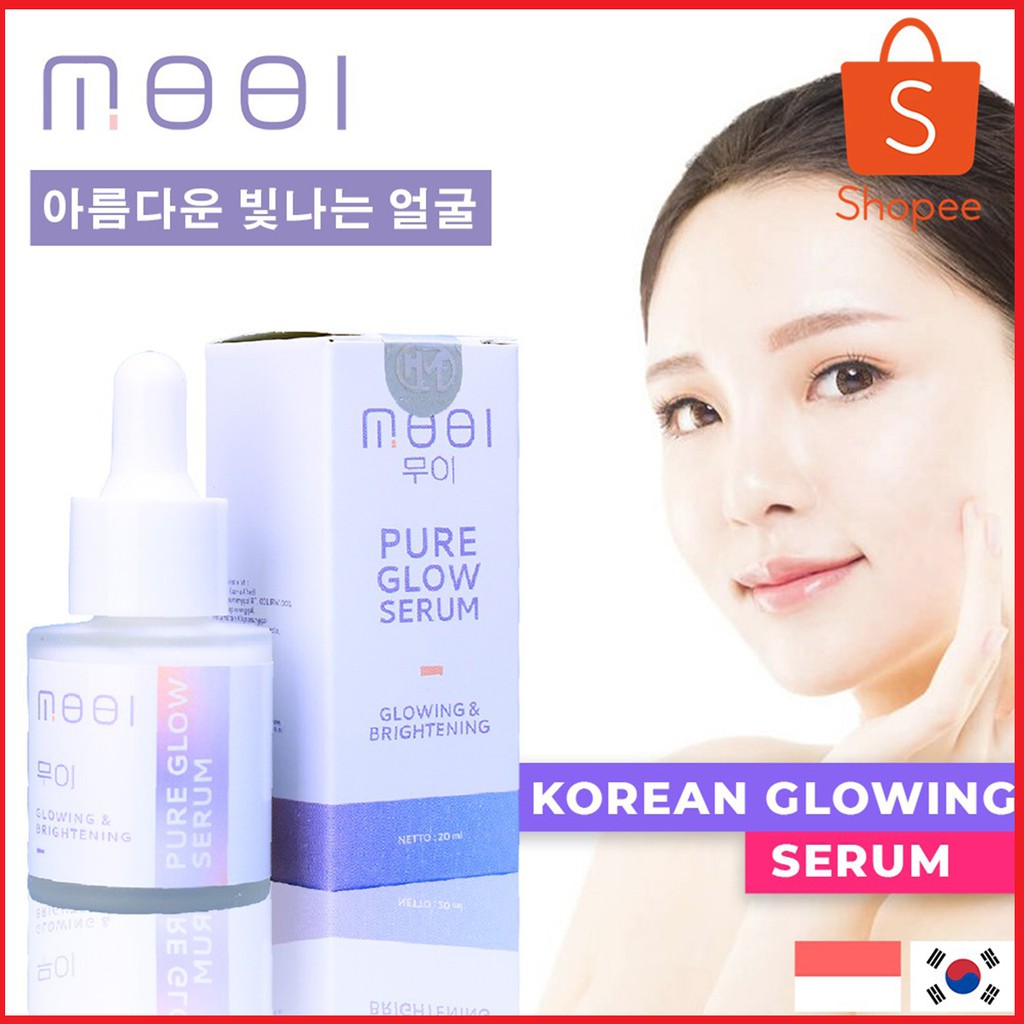 MOOI Pure Glow Korea BPOM Original Serum Skin Care Wajah Putih Glowing Bebas jerawat dan flek hitam