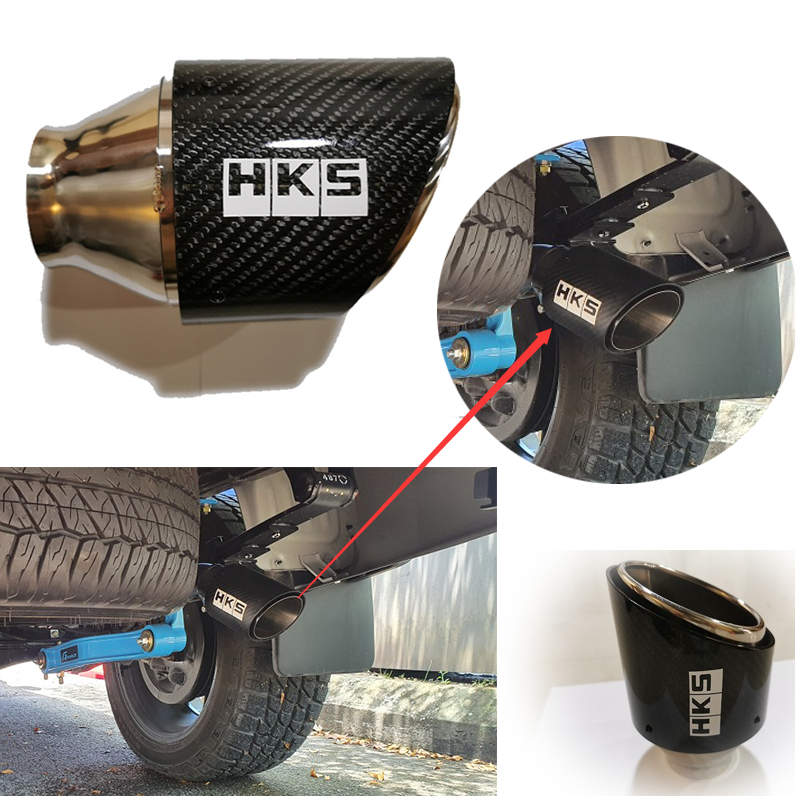 Hks Muffler Pipa Knalpot Mobil Bahan Carbon Stainless Steel Glossy