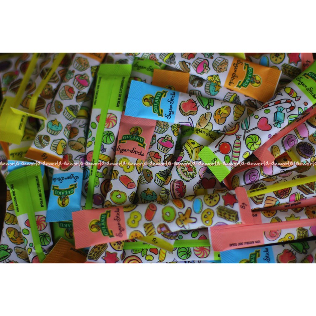 Gulaku Sugar Stick Sachet gula stik Motif Bali (75 Sachets)