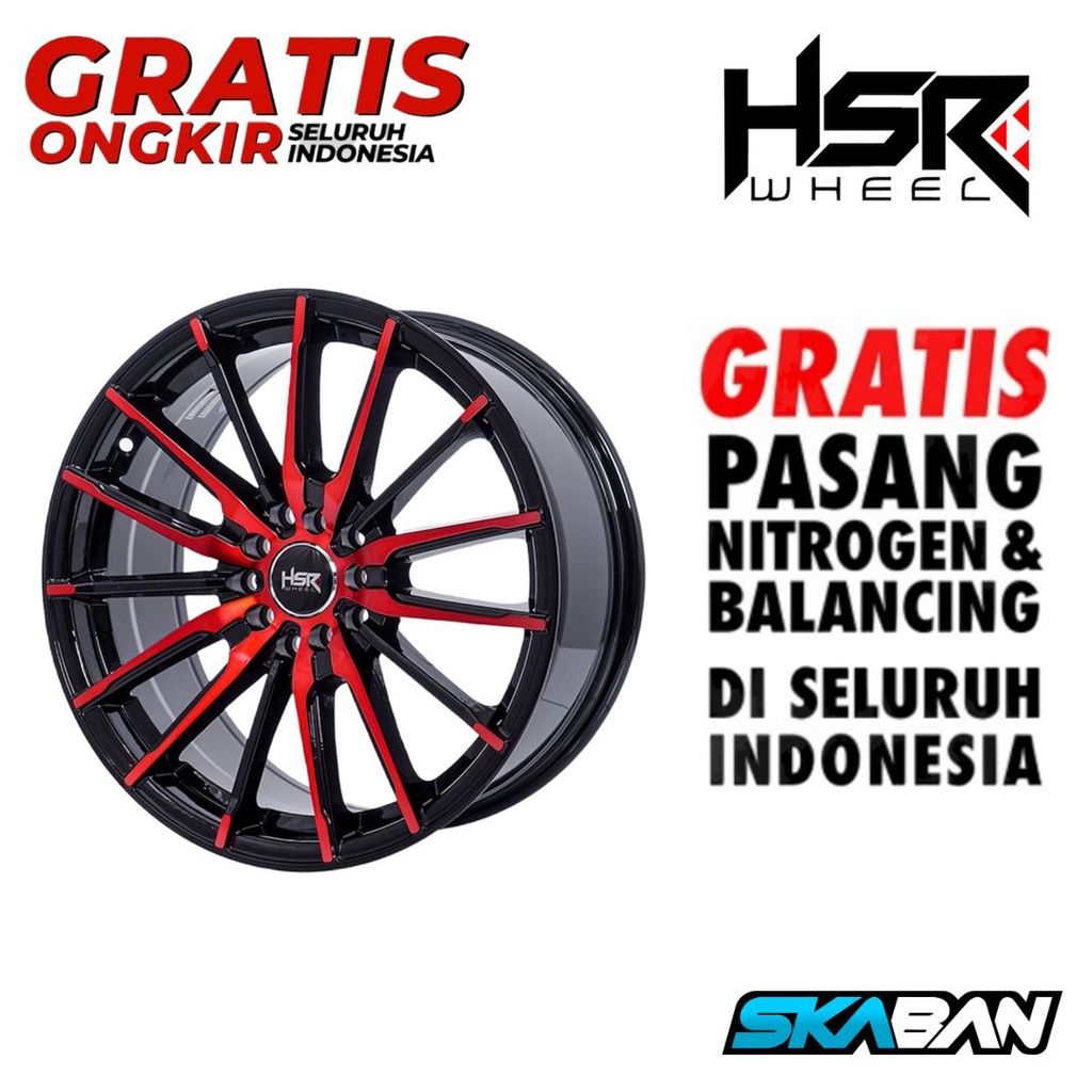 VELG MOBIL RING 17 EIYO 10179 HSR R17X75 H10X100-114,3 ET40 BK/RED FACE
