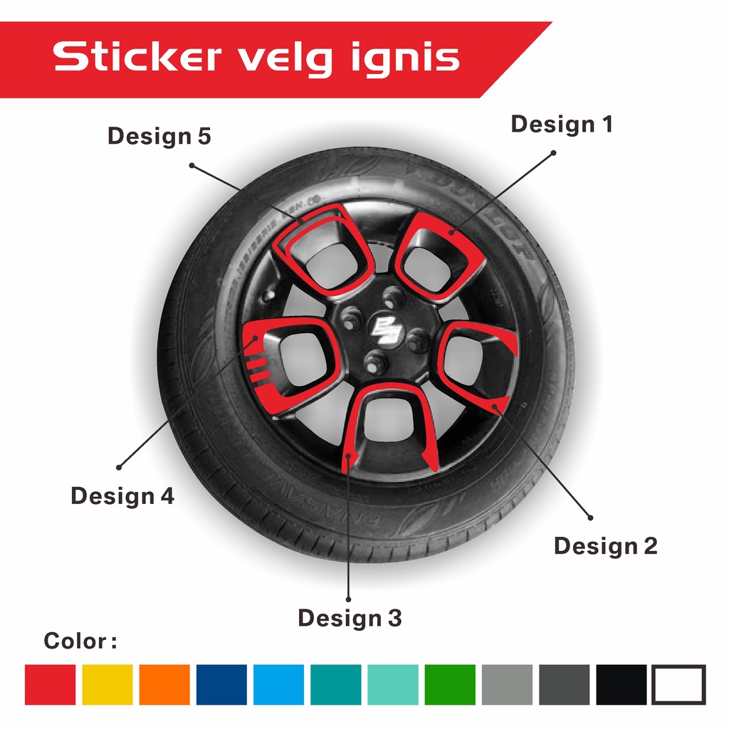 sticker velg suzuki ignis