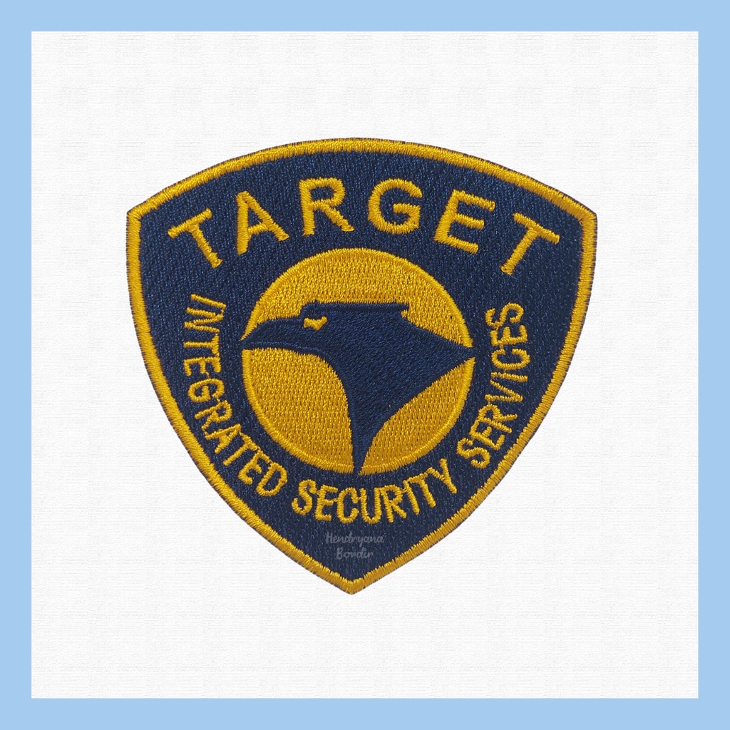 Bordir Logo Target Integrated Security Services Patch Badge Bet Emblem