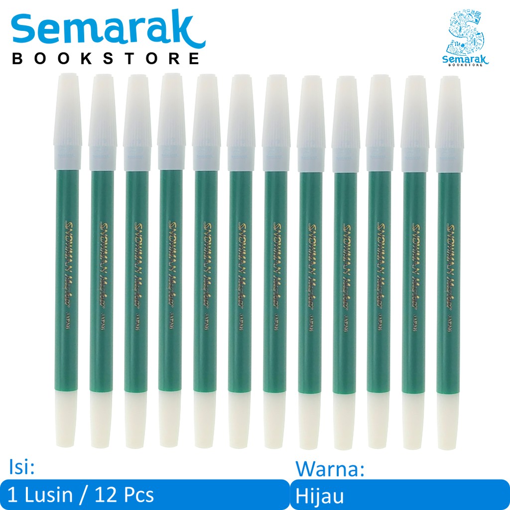 

Spidol Warna Kecil Snowman PW-1A - Hijau [1 Lusin / 12 Pcs]