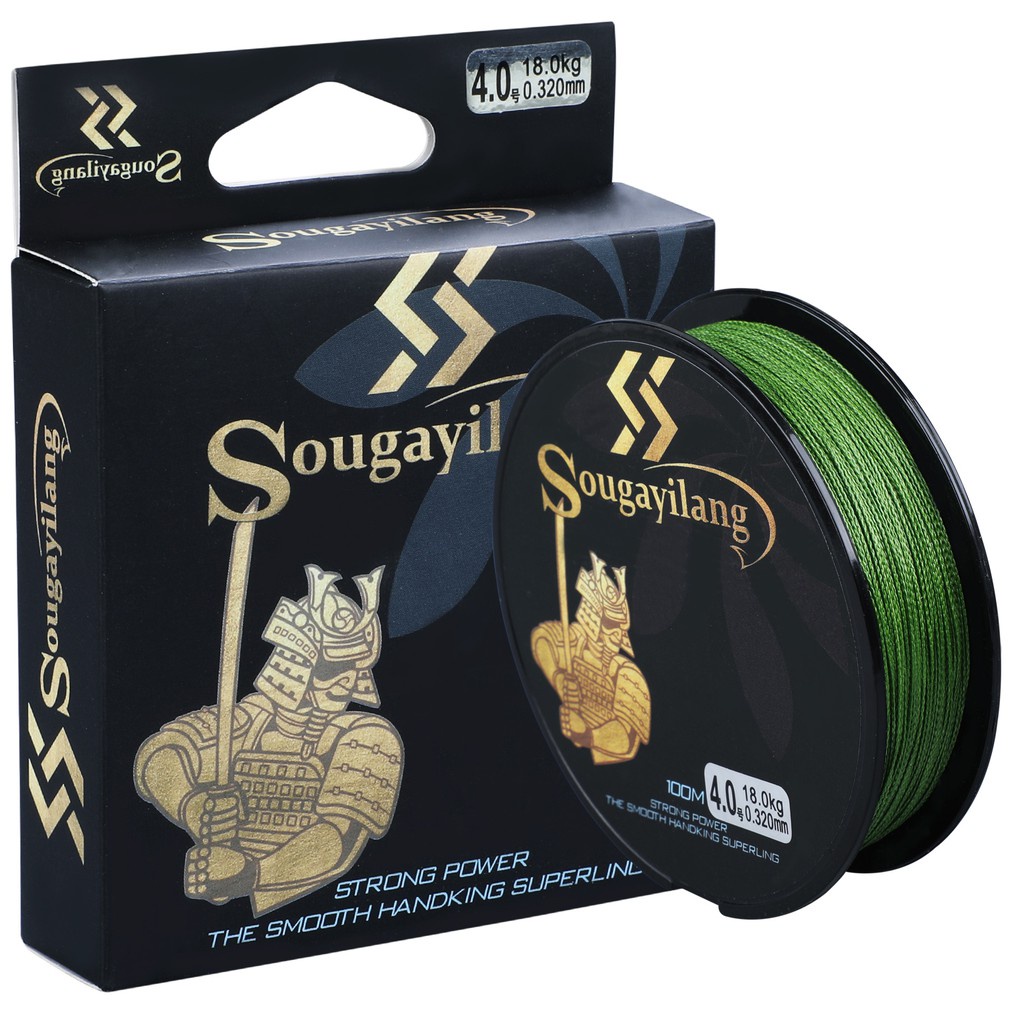 senar pe 4 Colors 100M PE Fishing line Senar Pancing 4 Braided Fishing Line 12LB-40LB senar pancing kuat dan anti keriting