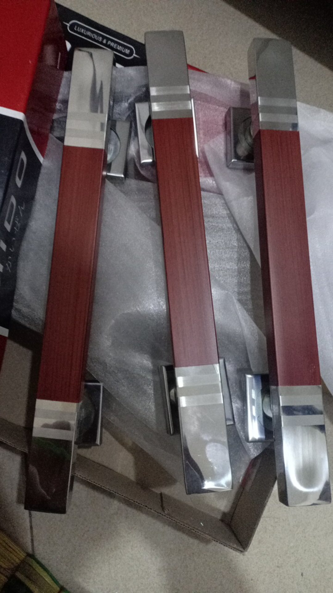 Handle Pintu Rumah Kayu Tarikan Pintu 33 Cm Gagang Pintu Kotak Kunci Pintu Stainles Pipih Kombinasi