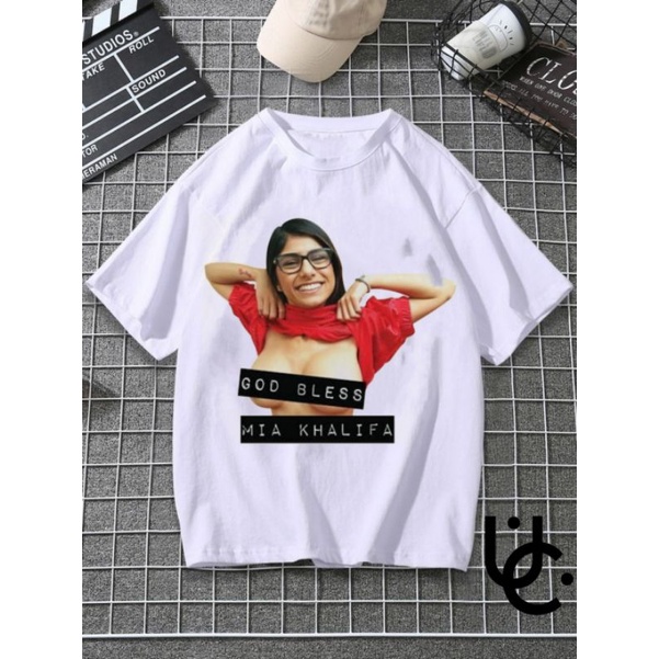 KAOS MIA KHALIFA | WHITE | T-SHIRT | SUPERSTAR FILM | ALLSIZE | UNISEX