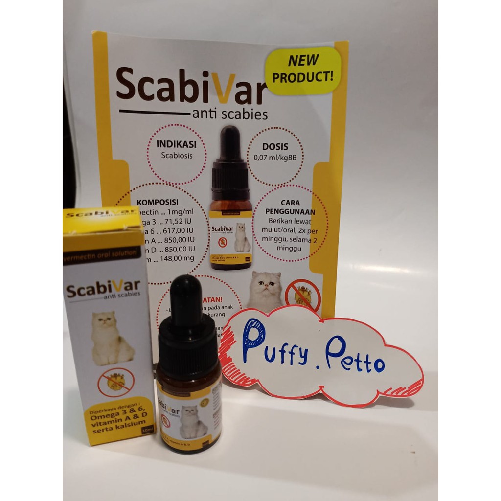 scabivar-obat oral minum anti scabies kucing-10ml