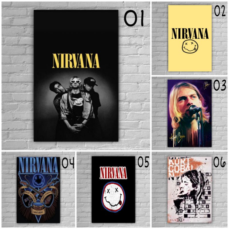 POSTER DINDING NIRVANA 01-20/TANPA BINGKAI.
