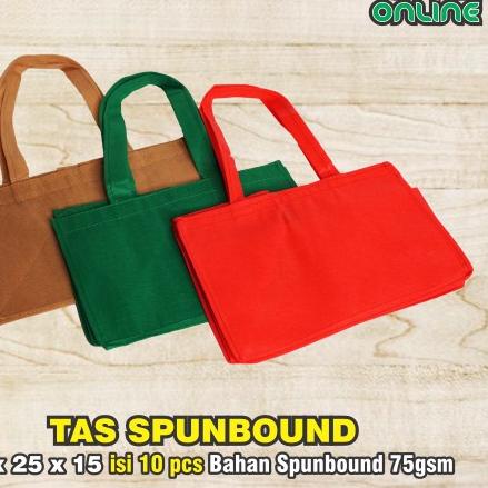 

♝ Tas Spunbound 25x25x15 isi 10pcs / Tas Kain / Goodie Bag ☚