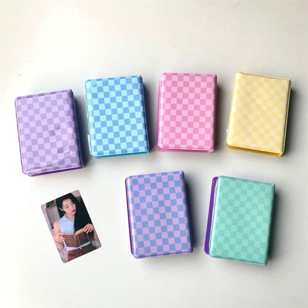 Mxbeauty Album Foto Stok Kartu Kawaii Idol Album ID Holder Chessboard Kartu Nama Kpop Card Binder