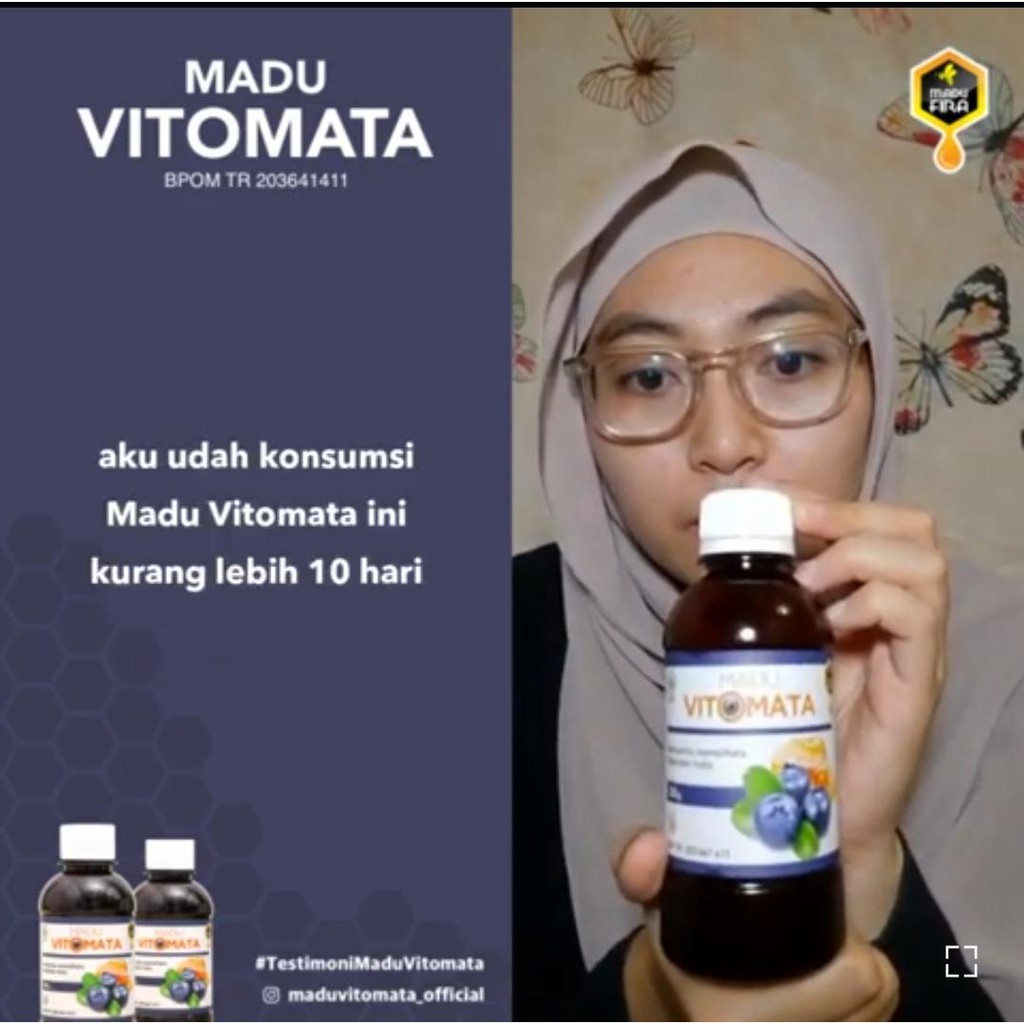 Madu VITOMATA ASLI Madu Vitomata Madu Kesehatan Mata Minus Katarak Rabun Jauh &amp; Rabun Dekat