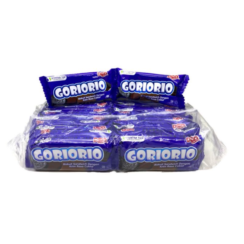 

Goriorio Biskuit Sandwich Krim Coklat Rasa Vanilla 1 pak isi 20 bungkus