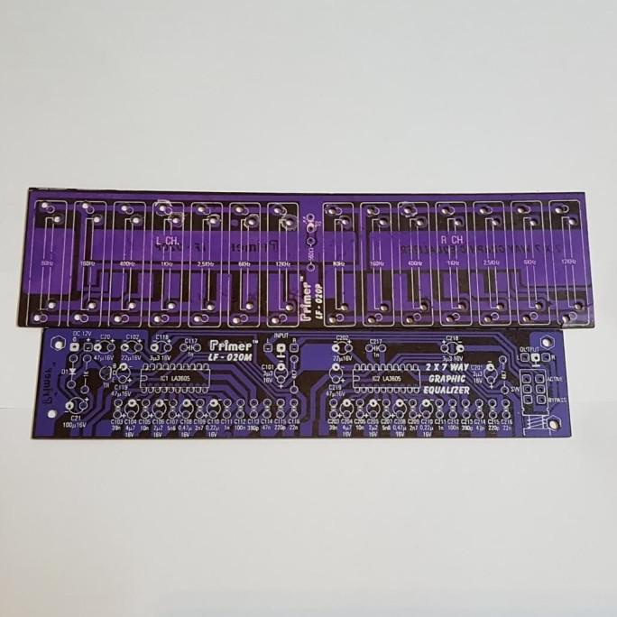 PCB Primer LF-020 2 x 7Way Stereo Graphic Equalizer LA 3607 12V inovvt90 Segera Dapatkan