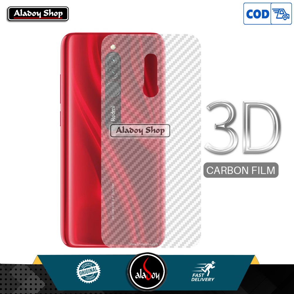 Garskin Carbon Xiaomi Redmi 8 , Redmi 8A Pro Premium Back Screen Protector Antigores Belakang HP