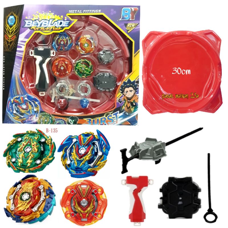 Gangsing Beyblade Burst Launcher 4in1 Beyblade Lord Flare Dragon Set arena gangsing