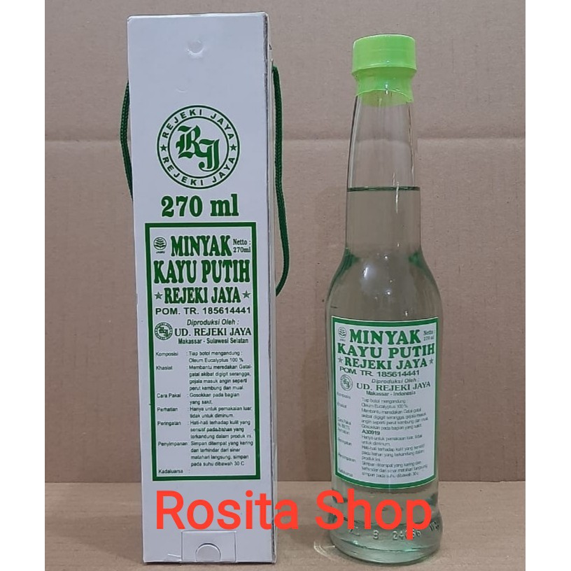 Minyak Kayu Putih Rejeki Jaya 270ml Dus Hijau Shopee Indonesia