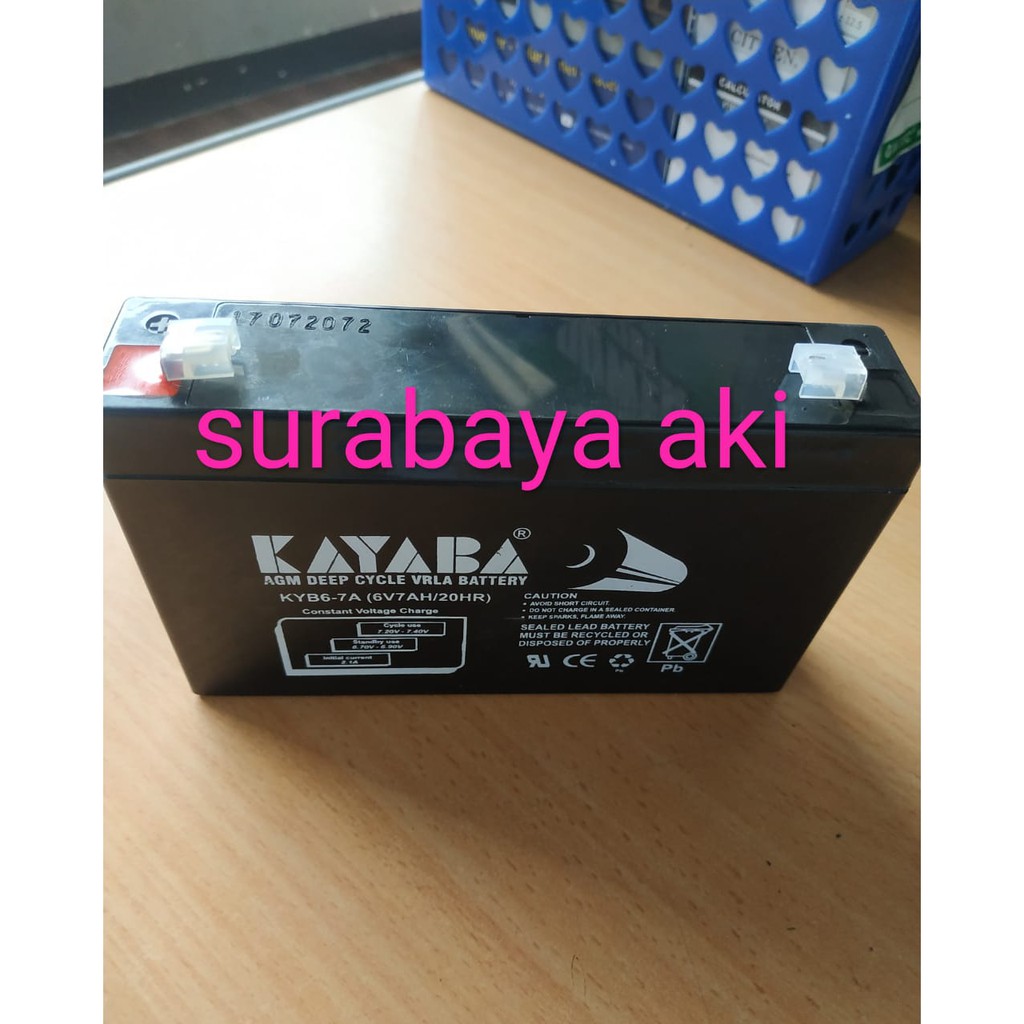 aki Mobil mainan anak Mpower 6v 7ah motor mainan 6VOLT 7amper aki pliko pmb ORIGINAL 100%