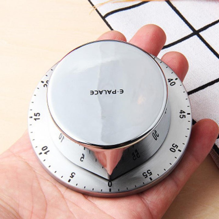 Timer Masak Dapur Manual Mekanik Magnet Kitchen Timer Analog Stainless