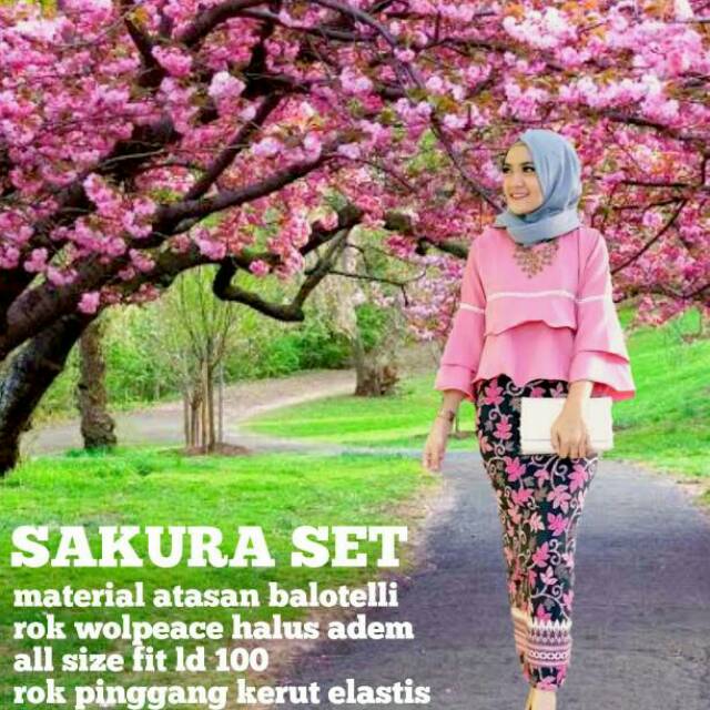 Shopashop solo - Kebaya modern premium produk sakura set