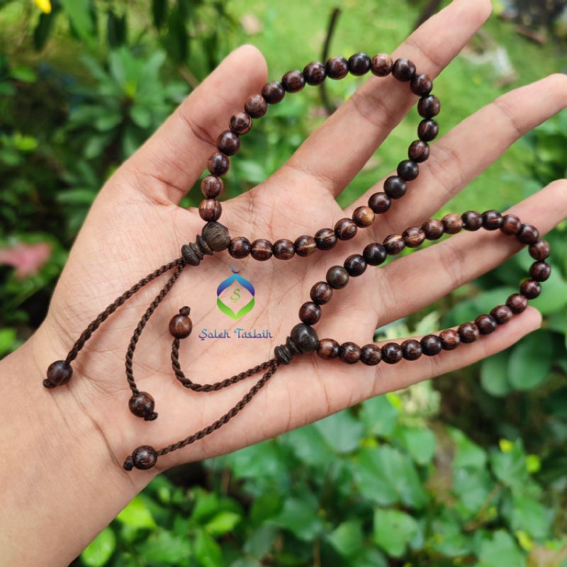 Gelang Kayu Galih Kelampis Hitam Size 6mm_Original!! COD