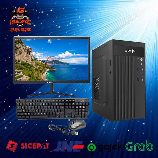 Full Set Gaming Lengkap Intel Core i3/Monitor 19 inch NAMPOLL GAN