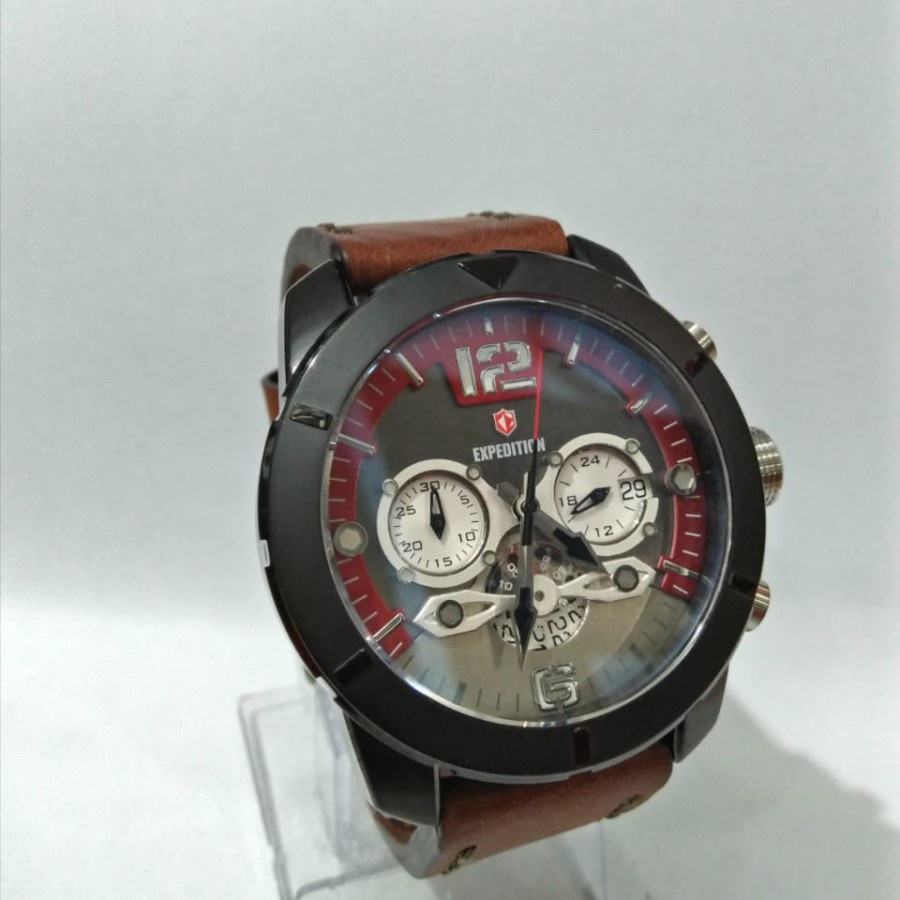 JAM TANGAN PRIA EXPEDITION E 6761 LEATHER ORIGINAL GARANSI RESMI 1 TAHUN