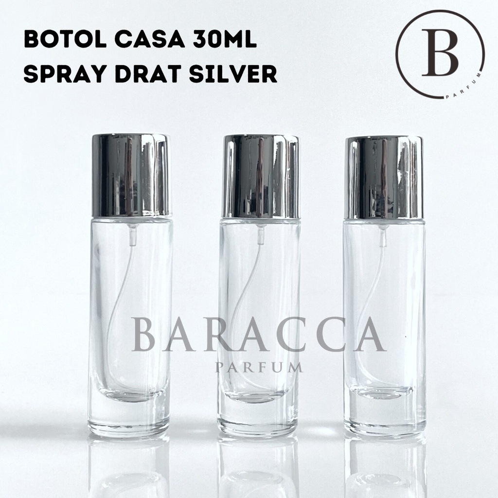 Botol Parfum Casa 30ML Drat Silver - Botol Parfum Kosong Casa - Botol Casa Drat 30ML