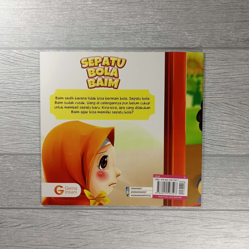 Buku Seri Tauhid for Kids - Allah Maha Memberi Rezeki - Sepatu Bola Baim - Gema Insani 100% Original