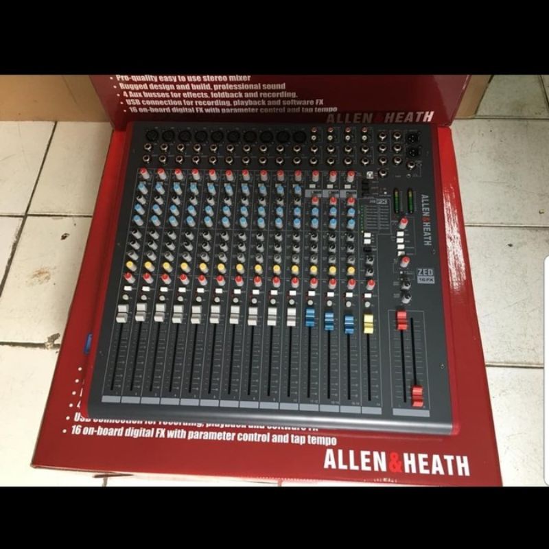 MIXER ALLEN HEATH 16 CHANNEL ZED 16FX ZED16FX ZED 16 FX 16 CH CHANNEL
