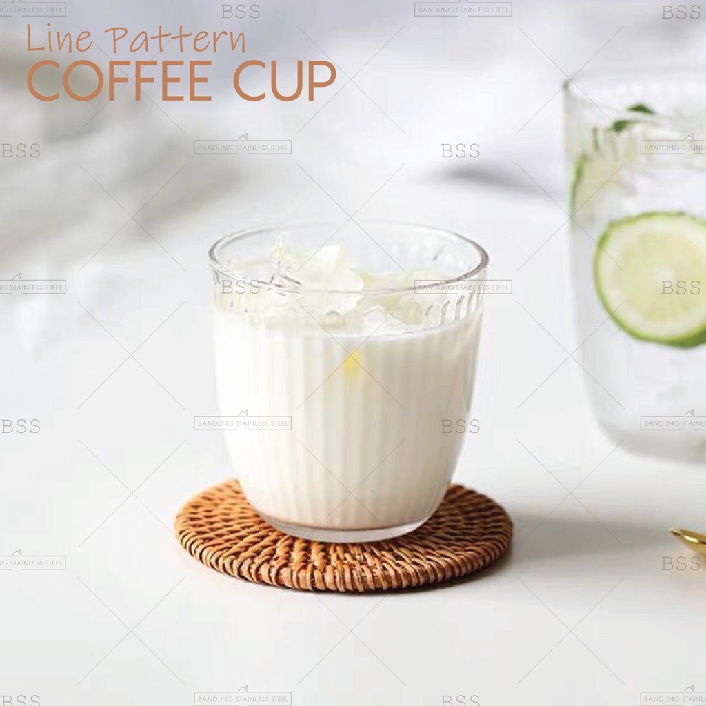 Gelas Kopi 280ml Susu Ripple Yo-Reum Aesthetic Korean Cafe Drinking Glass Elegan Cantik