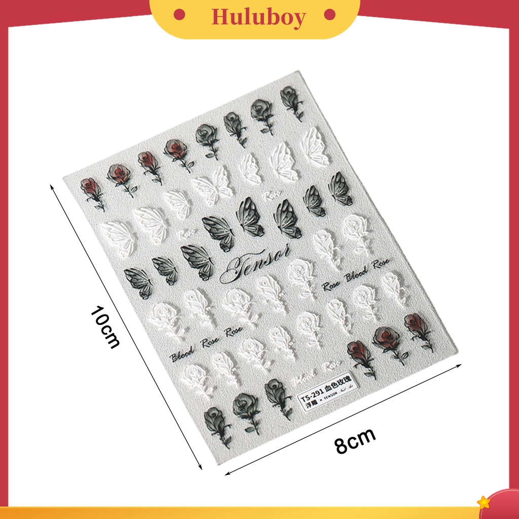 Huluboy Huluboy♡ Stiker Kuku Aneka Bentuk Ultra Tipis Untuk Nail Art