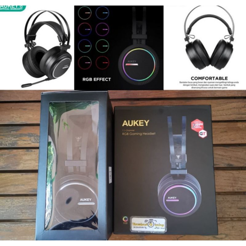 Aukey Headset GH-S5 Virtual 7.1 Channel RGB Gaming Headset 500554