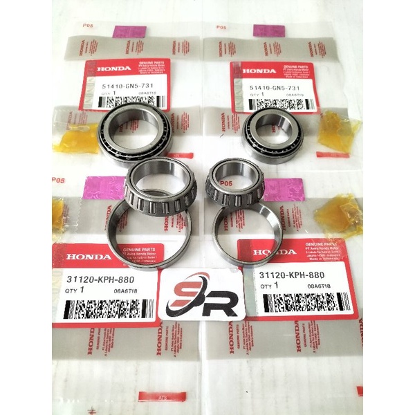 KOM SETIR RESING SET BERING BAMBU HONDA ORIGINAL SUPRA 125 KARISMA  REVO FIT  BELED  GREND  ASTRA  PRIMA  BEAT  STREET  VARIO 110-125-150   SERBA GUNA COCOK MOTOR METIK BEBEK