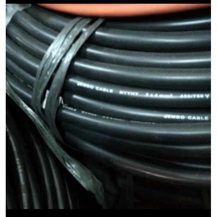 Kabel NYYHY / Cable NYYHY 3x4mm / 3x4 mm Hitam Meteran Jembo