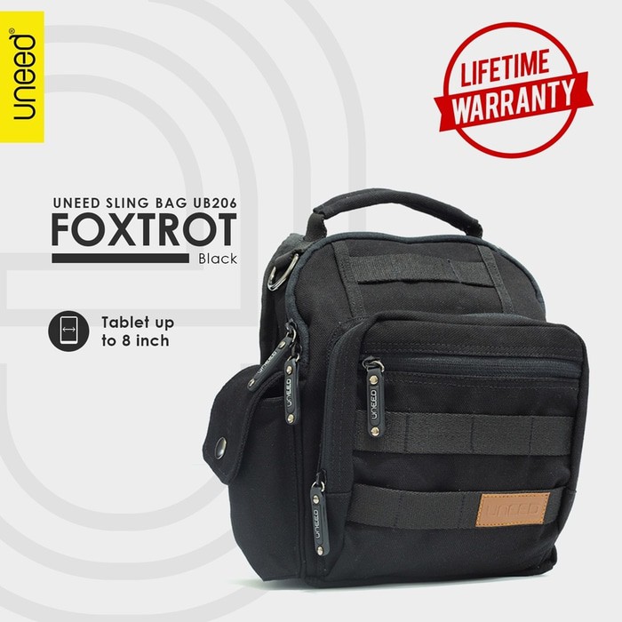 UNEED FOXTROT 2 Tas Selempang Pria / Tas Sling Bag - UB206 - BLACK