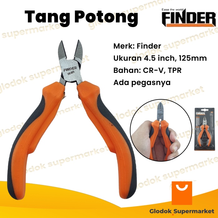 Tang Potong 4.5 inch Finder Mini Diagonal Cutting Plier 125mm