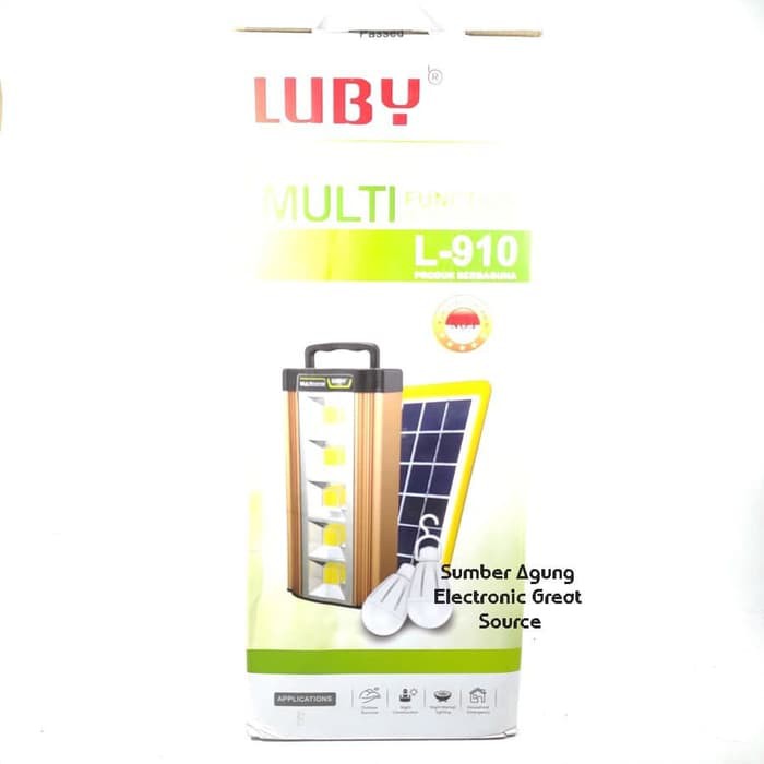 Luby L910 Emergency Solar Multi Fungsi Papan Solar Lampu Emergency