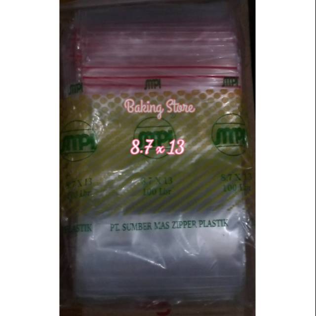 Kantong Plastik Klip - Zip Lock Bag 8.7x13cm isi 100lembar !!!