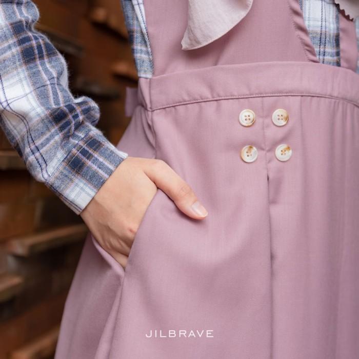 Yurim Dress dari Yuji Couple Jilbrave Warna Pink Charcoal Best Seller